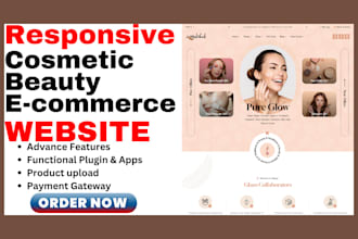 build cosmetic beauty website skincare website spa cosmetic ecommerce website