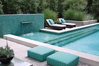 backyard landscape design, garden, pool, deck, patio and front yard