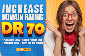 increase DR domain rating using white hat seo dofollow backlinks
