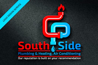 design oil and gas plumbing mechanical hvac logo