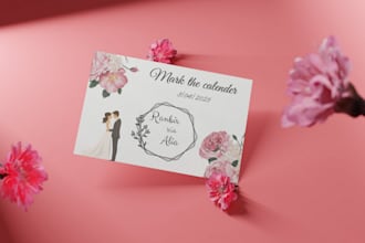 design unique wedding invitation, and greeting cards