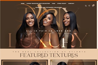 design hair website, shopify hair extension store, hair extension website