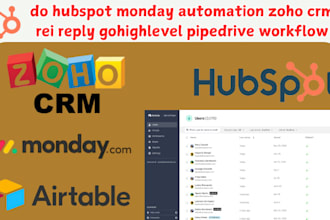do hubspot monday automation zoho crm rei reply gohighlevel pipedrive workflow
