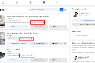 list your products on facebook marketplace and respond to customer inquiries