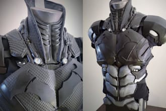create 3d cosplay prop model 3d print costume cosplay knight armor mask design