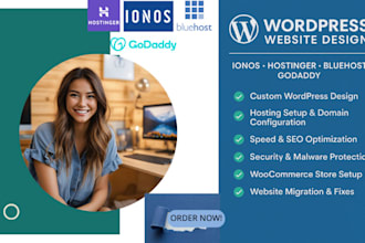 create a fast, secure wordpress website on ionos, hostinger, bluehost, godaddy