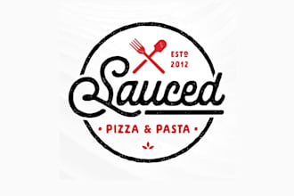 design fast food truck pizza, burger, grill, restaurant logo