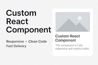 create a custom, responsive react component with clean code