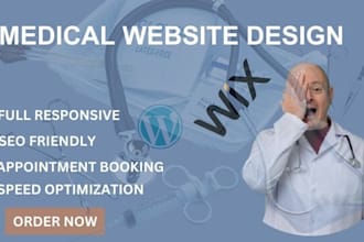 design medical, healthcare, home care, dental, clinic website on wordpress