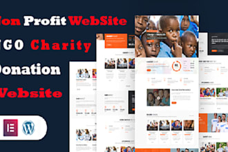 design wordpress nonprofit website for ngo charity donation