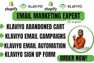 setup klaviyo email marketing flows and sales funnel for shopify