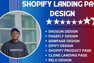 design a shopify store shopify website with pagefly gempages shogun