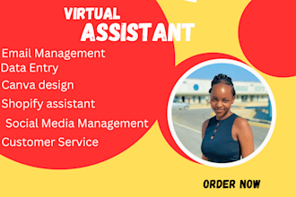 be your personal executive administrative canva virtual assistant data entry