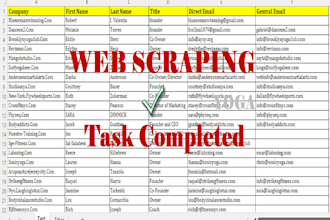 do data extraction and web scraping, data collection