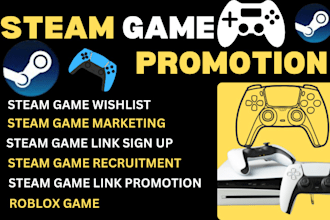 promote steam game to get steam game wishlist indie game roblox game and signups