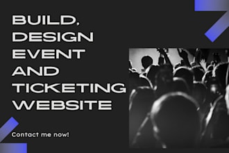 build godaddy event website, ticket booking website, ticket sales landing page