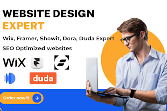 design develop wix website, showit, framer website, duda website odoo website