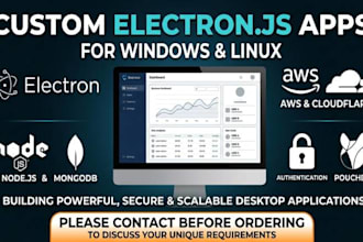 develop a windows and linux desktop app with electron js