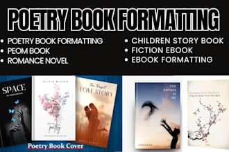 design format poetry peom book self help fiction ebook and children story book