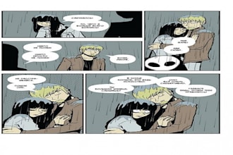commercial comic page, nsfw comic page, furry comic page, graphic novel