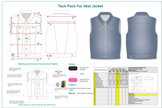 design fashion apparel clothing tech pack flat sketch