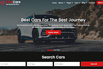 car rental website car dealership limousine chauffeur automotive website booking