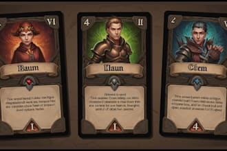 design unique card games, board games, tarot, playing cards