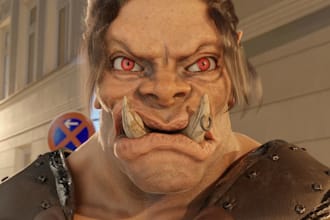 do realistic 3d character design, 3d game character in unreal engine or unity