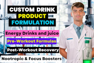 formulate energy drinks, sports drinks, caffeine free beverages, protein drinks