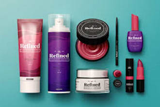 cosmetic beauty self care products labels design and mockup images