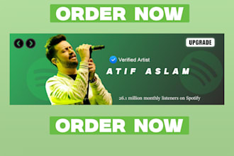 design unique profestional spotify and linkdin banner cover