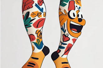 draw a unique socks design