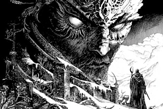 draw black and white illustrations