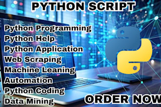 create custom python script for automation, data scraping, web bots developer