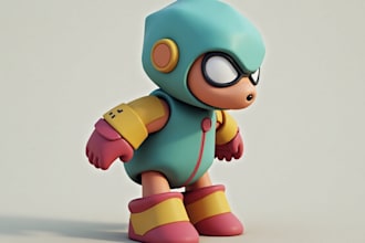create a 3d game assets for your game