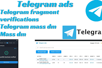 superfast organic telegram mass dm, telegram ads, fragment verification fix ads