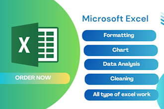 do ms excel data cleaning and formatting, splitting, merging, deduping, sorting,