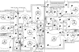 design electrician single line diagram, revit, plc, cad, architecture drawing