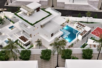 revamp 3d house interior, lobby, villa exterior design, cgi animation rendering