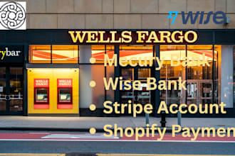 create usa llc mercury bank stripe wise wells fargo shopify