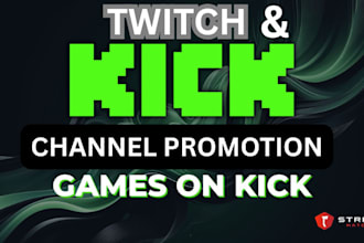 organic twitch and kick promotion to get real followers, viewers and chatters