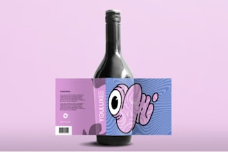design bottle labels for wine, beer, oil, droppers, and product packaging
