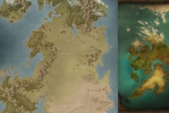 do fantasy map illustration custom map battle map vector map 3d map dnd map