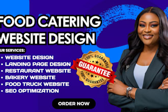 restaurant website food catering website food cafe website food truck website