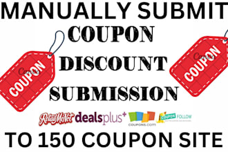 manually submit coupon to 150 popular deal sites coupon code submissions