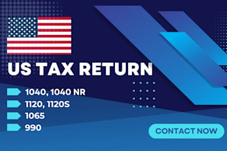 prepare and e file US tax returns for individual and business 1040, 1120,