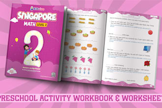 do custom preschool worksheets kindergarten kids activity workbook for kdp