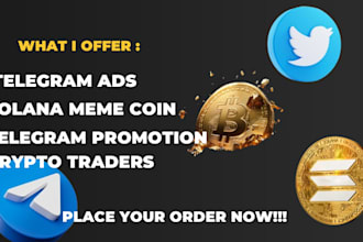 telegram promotion, run telegram ads solana meme coin to get 700k crypto users