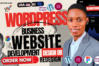 create, rebuild or redesign wordpress website or business website design