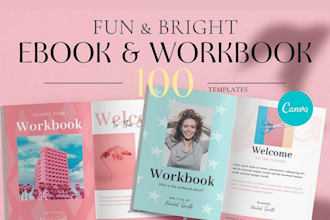editable canva ebook,workbook,magazine, booklet, worksheet,flyer,flipbook design